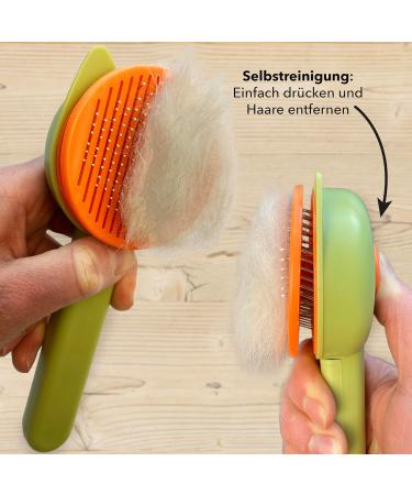 Cat Brush for Long & Short Hair 1-Click Self-Cleaning Tool for Effortless Pet Hair Removal - Buy Online on SooperMarket.com