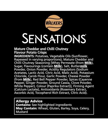 Walkers Sensations Mature Cheddar Cheese & Chilli Crisps 150g - Buy Online on SooperMarket.com