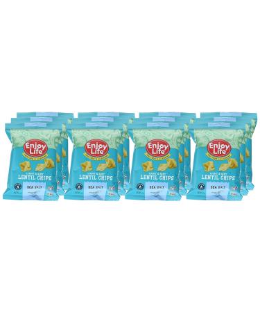 Enjoy Life Sea Salt Lentil Chips - 12 Bags, 0.8 oz Each, Vegan, Gluten-Free - Buy Online on SooperMarket.com