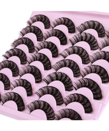JIMIRE Russian Strip Eyelashes Cat Eye Volume Eyelashes Natural Look Like Eyelash Extensions Fluffy D Curly Thick Faux Mink Hybrid Lashes 14 Pairs Pack Natural RS Lashes - Buy Online on SooperMarket.com