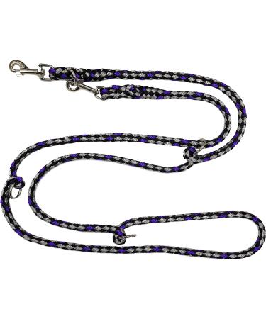 Premium Adjustable Dog Linen for Large Dogs - Durable 2.40m 2.80m 3.50m & 5m Exercise Lines - Stylish Boston Black-Silver-Purple - Buy Online on SooperMarket.com
