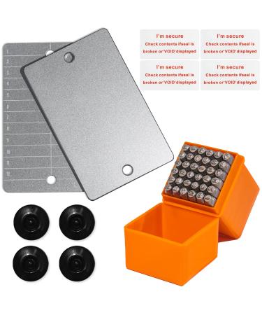 CONDOLD Steel Bitcoin Wallet Set including Cryptocurrency Seed Storage & 36 Pieces Number & Capital Letter Steel Metal Stamping Too(l1/8inches/3mm) with Uniquely Labeled and Button Fit for Imprinting Private Keys Support...