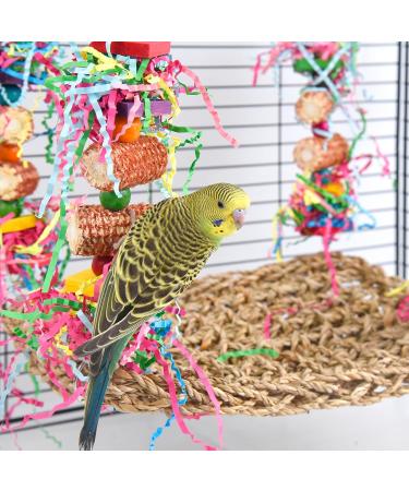 Red Parrot Swing Chewing Toy for Conures, Cockatiels, African Greys, Cockatoos, and Amazon Parrots - Buy Online on SooperMarket.com