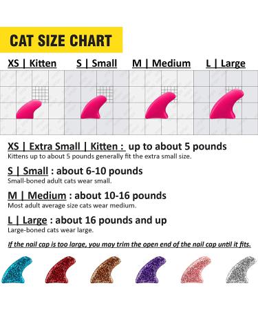 Zetpo 120 Pcs Glitter Soft Cat Claw Caps + Adhesive Glue & Applicator | 6 Different Random Colors | Pet Nail Covers for Paws Grooming - Buy Online on SooperMarket.com
