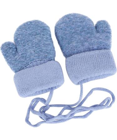 AIDIER Baby Winter Mittens | Knitted Gloves with Fleece Lining | Blue | 0-3 Years - Buy Online on SooperMarket.com