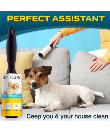 Large Pet Hair Lint Rollers - Sticky Remover for Furniture, Clothes, and Carpet - Dog, Cat, and Animal Hair - White (Pack of 5) - Buy Online on SooperMarket.com