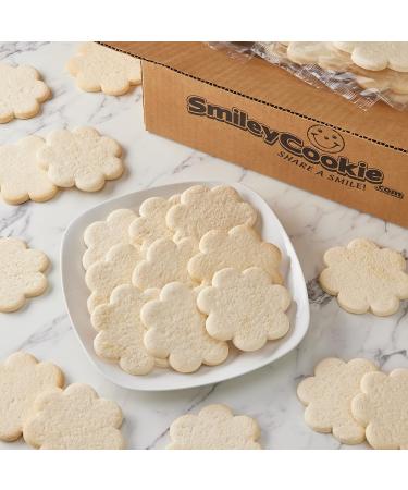 50-Pack Nut-Free Flower Shaped Smiley Sugar Cookies - Uniced | Perfect for All Occasions - Buy Online on SooperMarket.com