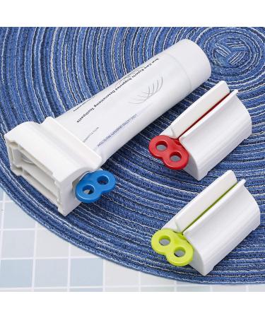Quesuc 3 Pieces Rolling Tube Toothpaste Squeezer Toothpaste Seat Holder Stand Rotate Toothpaste Dispenser for Bathroom (Mix Color) - Buy Online on SooperMarket.com