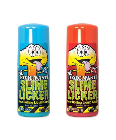 TOXIC WASTE Slime Licker Sour Liquid Candy 12-Count Box - Strawberry Blue Razz Flavors - Buy Online on SooperMarket.com