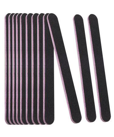 VONKMATT Professional Nail Files 12PCS Double Sided Emery Board-Nail Buffer Files for Home 100/180 Grit