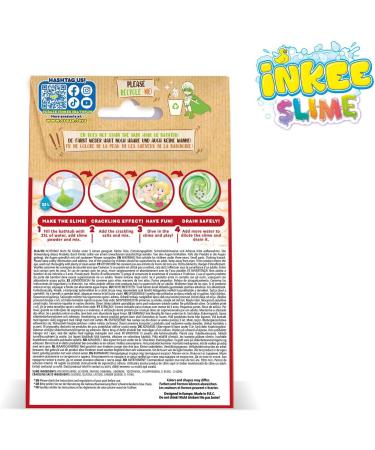 Inke Bath Slime Dino Set - 10x100g Neon Green Bathing Powder with Vitamin E & Cola Aroma - Gigantic Glibber Mucus Fun for Kids - Buy Online on SooperMarket.com