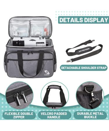 Golkcurx Sewing Machine Case - Removable Padding, Shoulder Strap - Grey - Buy Online on SooperMarket.com