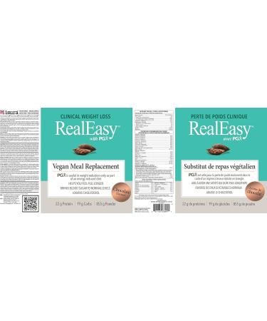 RealEasy with PGX Vegan Protein Meal Replacement Chocolate Flavour - 855g Helps You Feel Full Longers 22g of Protein per serving - Buy Online on SooperMarket.com
