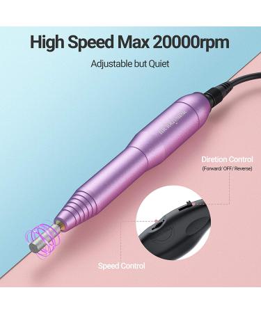 MelodySusie Portable Electric Nail Drill - Professional Efile Kit for Acrylic & Gel Nails - Manicure/Pedicure Tool in Purple - Buy Online on SooperMarket.com