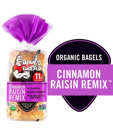 Dave's Killer Bread Organic Cinnamon Raisin Bagels - 16.75 oz - Sweet Cinnamon Flavor - 1 Pack - Buy Online on SooperMarket.com