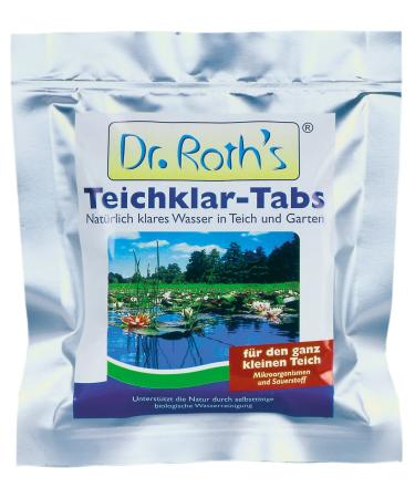 S ll 80386 Dr.Roth's pond clear microbiological pond cleaning and algae prophylaxis 4 tabs - pollutant -reducing microorganisms for natural water declaration in the pond Schwimmeriche pond 4 tabs for 2 000 liters single