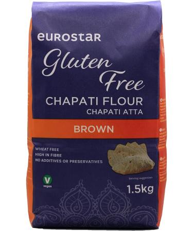 Eurostar Chapati Atta Gluten Free Flour 1.5kg - Brown, Pack of 1 - Buy Online on SooperMarket.com