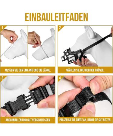 Oneigris Durable Soft Muzzle for Medium & Large Dogs | Adjustable Rubber Design | Prevent Barks Biting & Chewing - Buy Online on SooperMarket.com
