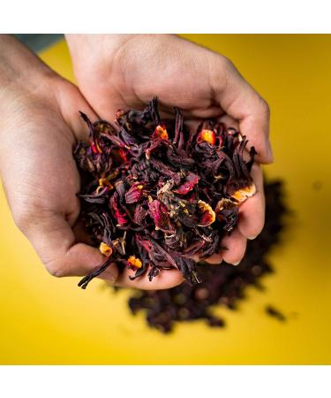 Ole Rico Dried Hibiscus Flowers 4 oz - Perfect for Hibiscus Tea - 100% Natural, Cut and Sifted - Resealable Bag - 4 Ounce Pack - Buy Online on SooperMarket.com