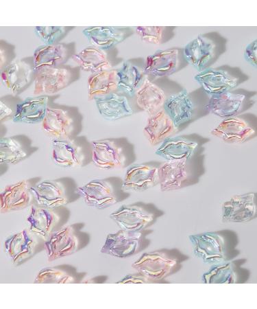 100 PCS 3D Lips Charms Kawaii Nail Rhinestones - Valentine's Day Nail Art Decoration - Buy Online on SooperMarket.com