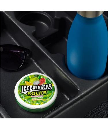ICE BREAKERS Sours Sugar Free Breath Mints - Green Apple, Tangerine, Watermelon Flavors - 1.5 oz Tins (8 Count) - Buy Online on SooperMarket.com