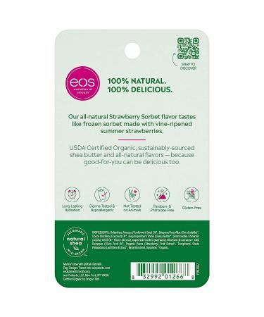 EOS Lip Balm Strawberry Sorbet 2 Pack - Nourishing Moisture, .14 oz Each - Buy Online on SooperMarket.com