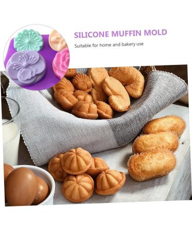 MAGICLULU 1pc Handmade Soap Mold Flower Fondant Cake Molds DIY Muffin Tool Silicone Biscuits Rose Candy Cookie Cake Flower Casting Molds Resin Mold Silica Gel Flower Model Purple Round 3X16.6X16.6CM - Buy Online on SooperMarket.com