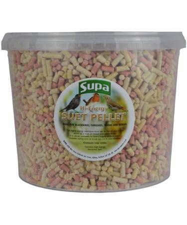 Supa Mixed Suet Pellets for Wild Birds 3 Litre Bucket High Energy Protein Rich Treat For Garden Birds Attract More Birds To Your Garden Quality Wild Bird Food package may vary