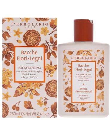 L'Erbolario Berries Flowers Wood Shower Gel - Body Wash Gently Caresses and Cleanses Your Skin - Perfumed and Relaxing Body Foam - Scented Shower Gel - Refreshing and Invigorating Bath Gel - 8.4 oz