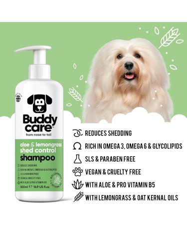Buy BuddyCare Fell Care Shampoo for Dogs Aloe Vera & Pro-Vitamin B5 Hair Loss Control | 500ml x 3 International Shipping Available - Buy Online on SooperMarket.com