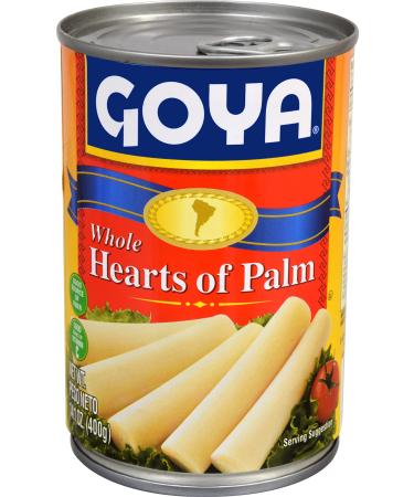 Goya Foods Whole Hearts of Palm (Palmitos), 14.1 Ounce (Pack of 12)