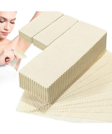 300 Pcs Natural Muslin Epilating Face Wax Strips Hair Removal Eyebrow Precut Waxing Strips Body Facial Cotton Wax Cloth Strip for Women Men (4 x 1.5 Inch, 8 x 2.8 Inch)