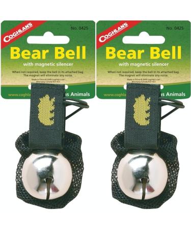 Coghlan's Bear Bell w/Magnetic Silencer Bag & Loop Strap Warns Animals 2-Pack