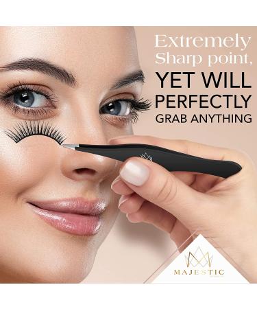 Fine Point Tweezers for Precision Plucking - Stainless Steel Splinter and Hair Removal Tool by Majestic Bombay - Buy Online on SooperMarket.com
