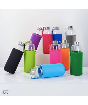 Buy Noma 1L Glass Bottle with Neoprene Cover - Durable Sports & Outdoor Water Bottle | Available in 500ml & 1000ml - Perfect for Office & School - Buy Online on SooperMarket.com