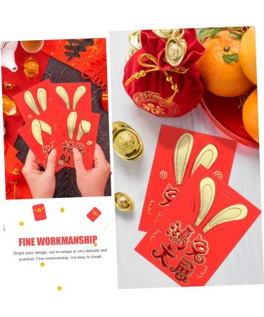 PRETYZOOM 30pcs 2023 Year of The Rabbit Red Packets Rabbit Red Envelopes Lucky Money Envelopes 2023 Rabbit Year Red Envelopes Red Purse New Year Red Packets Personality New Year's Bag Paper As Shown 1 11.5X8CM - Buy Online on SooperMarket.com