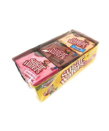 Keebler Sugar Wafers Variety; Four Packs Each of Vanilla, Chocolate and Strawberry