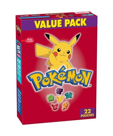Pokemon Fruit Flavored Snacks, Treat Pouches, Value Pack, 22 ct