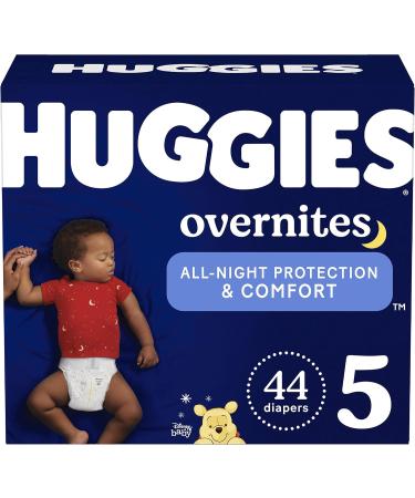 Huggies Overnites Nighttime Baby Diapers and Huggies Little Movers Diapers | Size 5 148 Ct Size 5 (44 Count) New+ Diapers - Buy Online on SooperMarket.com