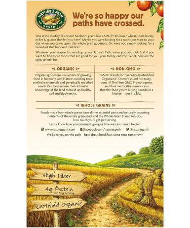 Nature's Path Organic Heritage Flakes Cereal - 13.25 oz | Whole Grains, High Fiber - Buy Online on SooperMarket.com