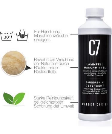 Christ Lambskin Detergent C7 - Eco-Friendly Wash for Sheepskin & Lambskin | Biodegradable | 250ml & 500ml - Buy Online on SooperMarket.com