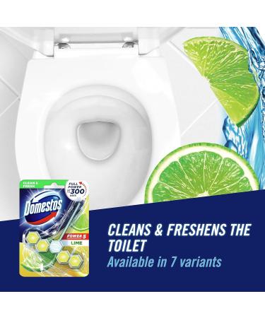 Domestos Power 5 Lime Toilet Rim Block - 55g | Up to 300 Flushes | 3x More Limescale Prevention | Pack of 1 - Buy Online on SooperMarket.com