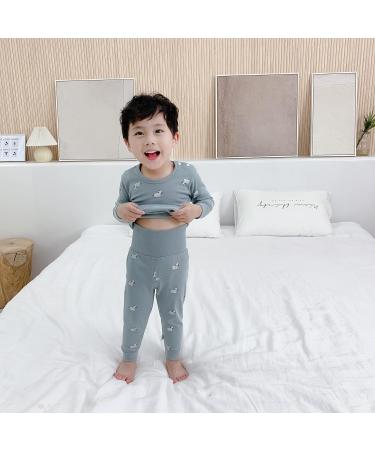 YANWANG 100% Cotton Baby Pajamas Set | Long Sleeve Sleepwear | 3-4 Years | Green Zebra Print - Buy Online on SooperMarket.com