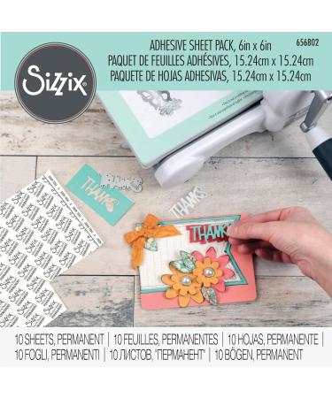 Sizzix Adhesive Sheets 6x6 Inch 10 Pack - Multi Color | Self-Adhesive Backing for Crafts - Buy Online on SooperMarket.com