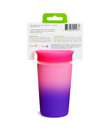 Munchkin Miracle 360 Drinking Cup for Babies & Toddlers - BPA-Free Color Changing Leak-Proof 266ml Pink - Dishwasher Safe 12 Months+ - Buy Online on SooperMarket.com