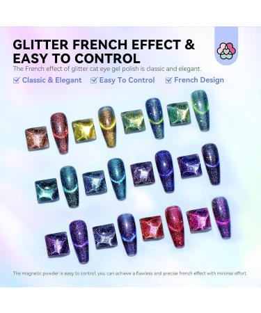 SAVILAND 12 Colors Crystal Cat Eye Gel Nail Polish Set - Glitter & Shiny Dreamy Series for DIY Nail Art | Magnetic Stick Included | Perfect Gift for Home & Salon | 2023 Galaxy Collection - Buy Online on SooperMarket.com