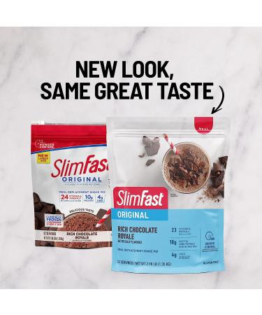 SlimFast Original Rich Chocolate Royale Meal Replacement Powder - 52 Servings, 10g Protein - Weight Loss Shake Mix - Buy Online on SooperMarket.com