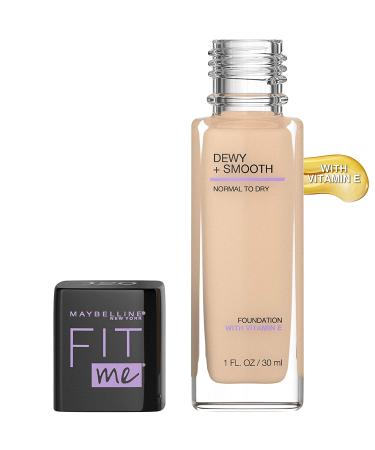 Maybelline Fit Me Dewy & Smooth Foundation 120 Classic Ivory | 1 fl oz (30 ml) - Flawless Glow - Buy Online on SooperMarket.com