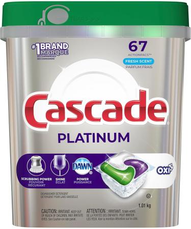 Cascade Platinum + Oxi Dishwasher Pods Dishwasher Detergent ActionPacs 67 Count HEALTH_CARE - Buy Online on SooperMarket.com