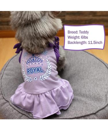 KYEESE 2Pack Dog Dresses Princess Bowtie Sundress for Small/Medium Dogs - Purple+Pink - Buy Online on SooperMarket.com